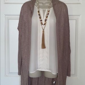 Extra long duster cardigan sweater, BNWT